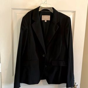 Navy blue pinstripe blazer by Banana Republic in size 6.